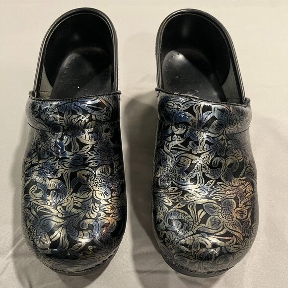 Dansko Clogs Blue Black Grey Size 37 - Picture 1 of 6